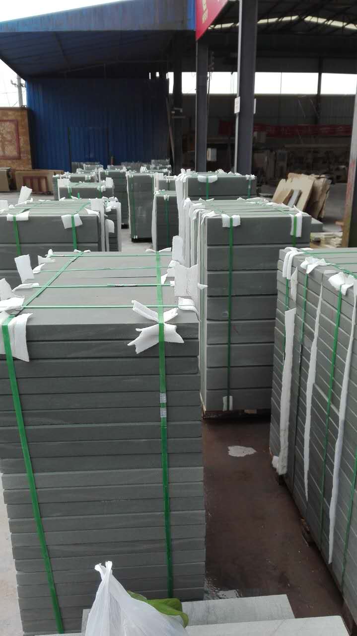 園綠砂巖路沿石、梯步