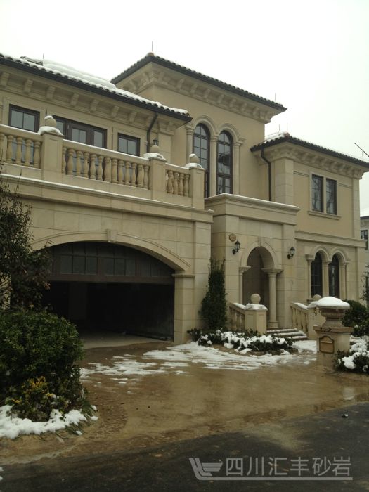 浙江余姚米黃、米白砂巖工程