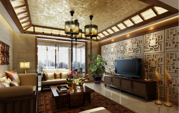 砂巖客廳背景墻