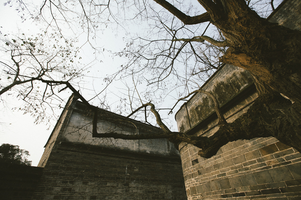 米黃砂巖，古鎮(zhèn)一角