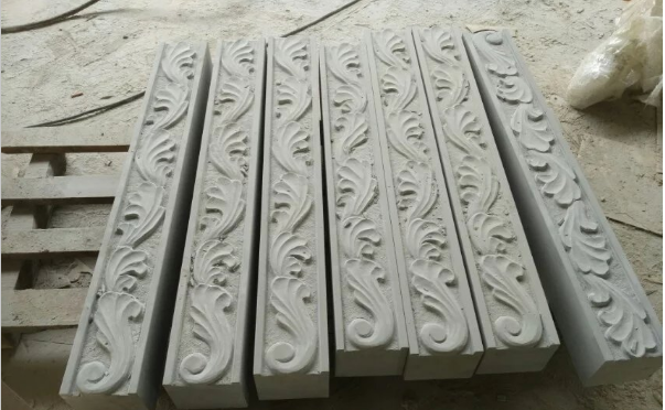 四川淺灰砂巖線條，雕刻圖片